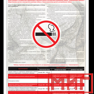 Фото 41 - Курение запрещено, плакат.